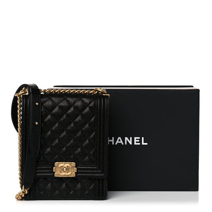 Chanel Caviar Quilted North South Boy Flap Black 10 of 10