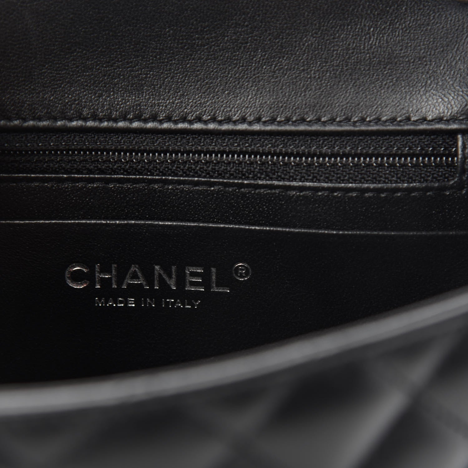 Chanel Lambskin Quilted Mini Square Flap Black 8 of 11