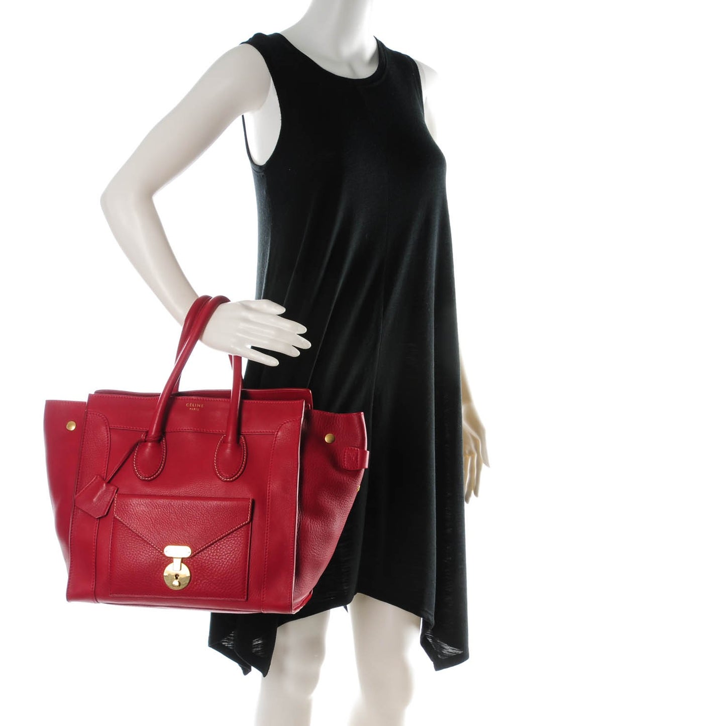 Smooth Calfskin Mini Envelope Luggage Red