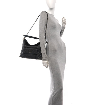 Chanel Caviar Quilted French Riviera Hobo Dark Grey 2 of 10