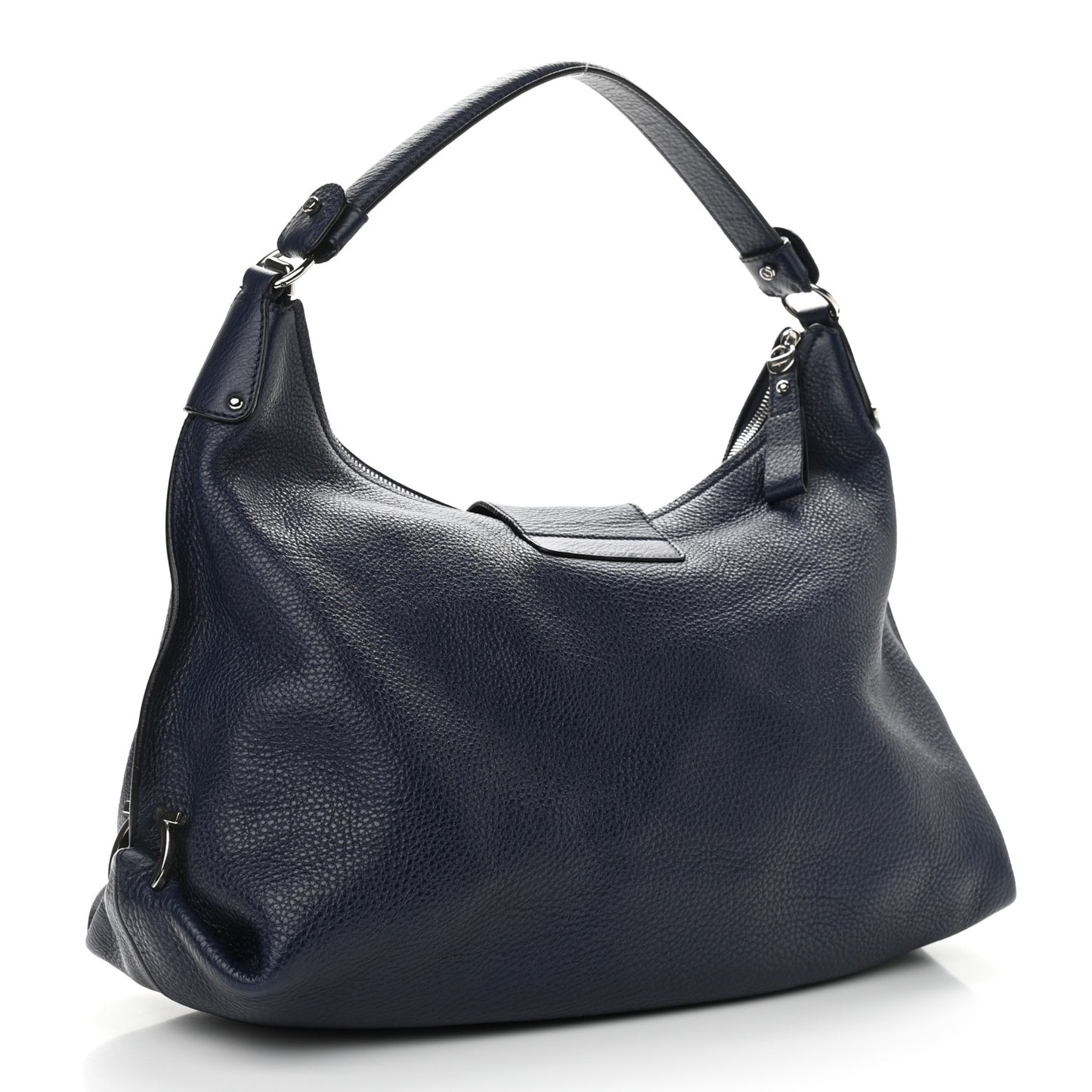 Calfskin Fanisa Gancini Hobo Oxford Blue