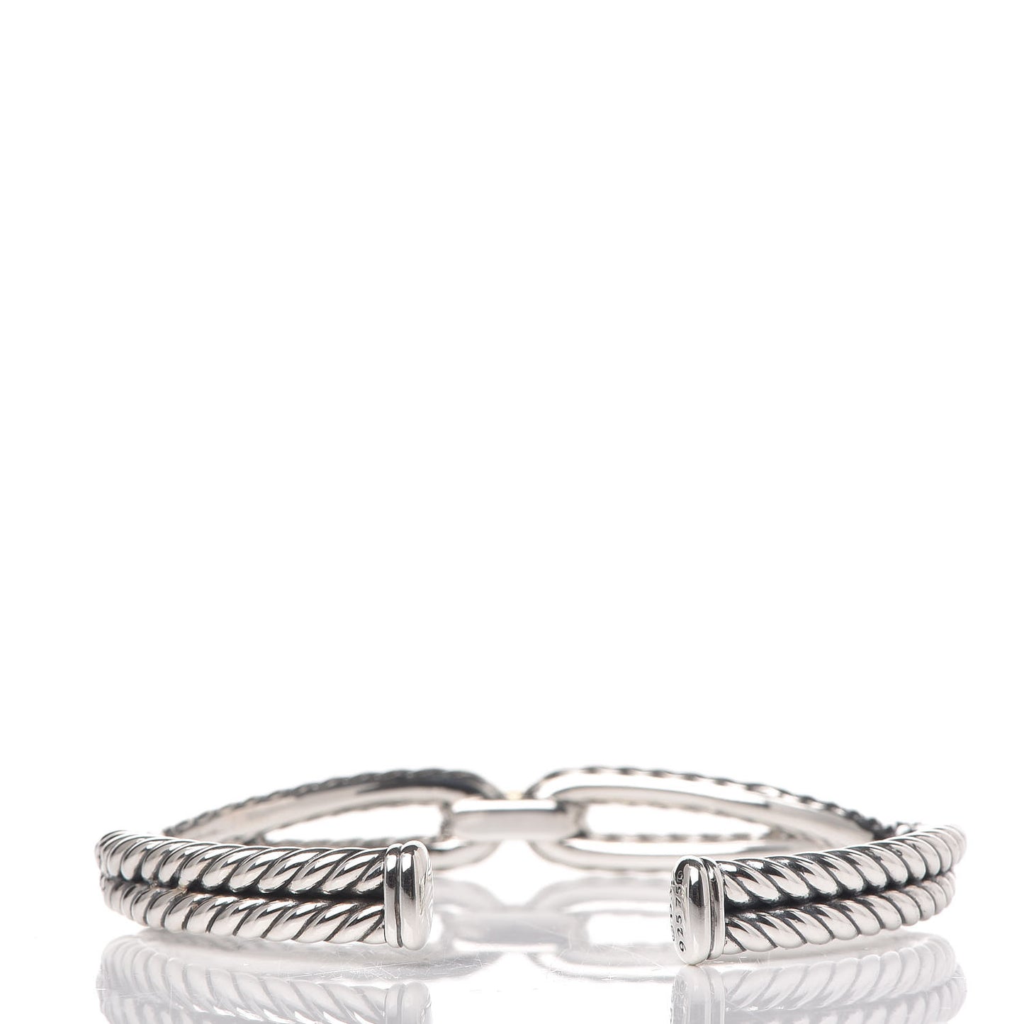 Sterling Silver 18K Yellow Gold Cable Loop Bracelet