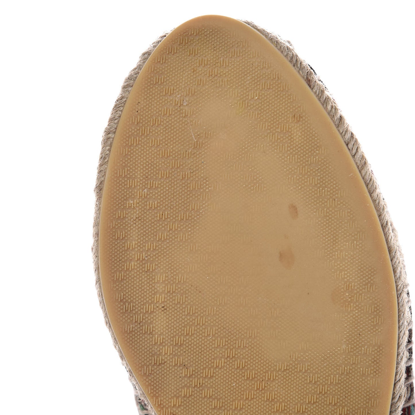 GG Supreme Monogram Tian Womens Espadrilles 40 Beige Multicolor Red