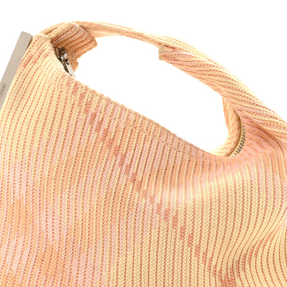 Burberry Canvas Knitted Check Mini Peg Duffle Bag Sherbert 8 of 12