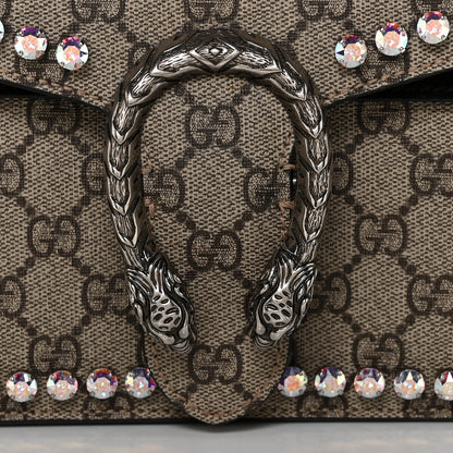 Gucci GG Supreme Monogram Crystal Small Dionysus Shoulder Bag Black 10 of 11