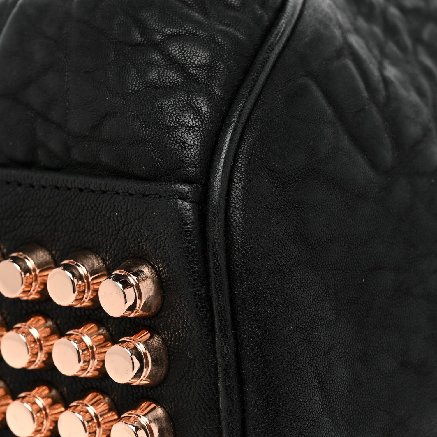 Alexander Wang Pebbled Lambskin Rockie Black Rose Gold Hardware 12 of 16