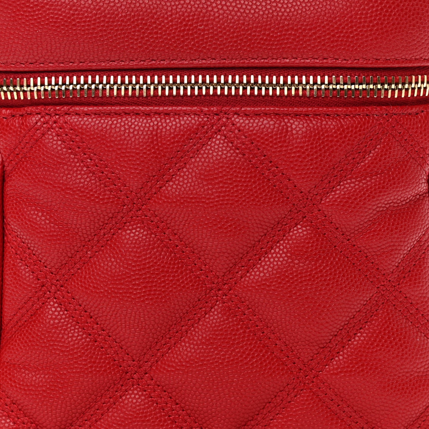 Grain de Poudre Quilted 80's Vanity Bag Red