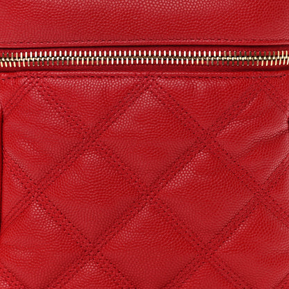 Saint Laurent Grain de Poudre Quilted 80's Vanity Bag Red 7 of 9