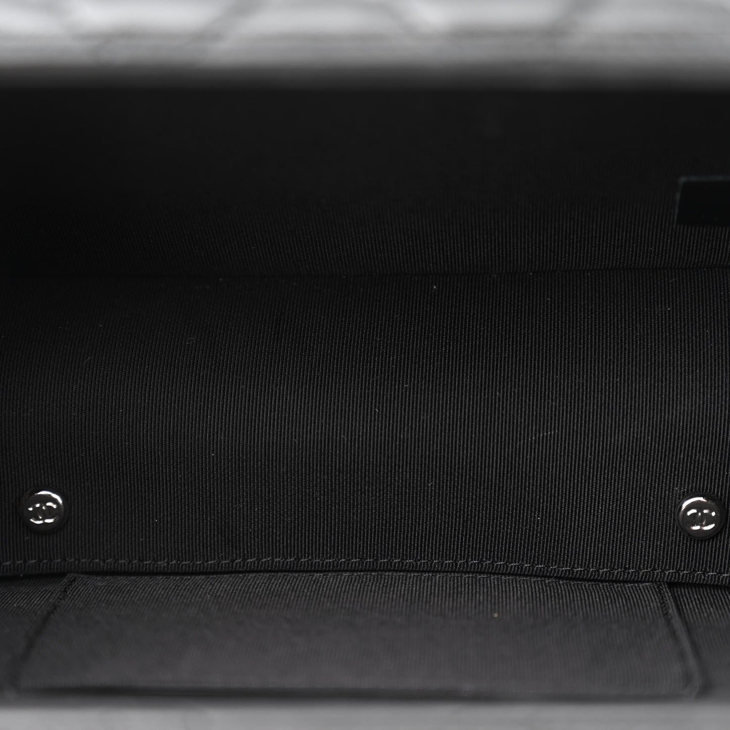 Quilted Lambskin Metal Bar Clutch Bag Black