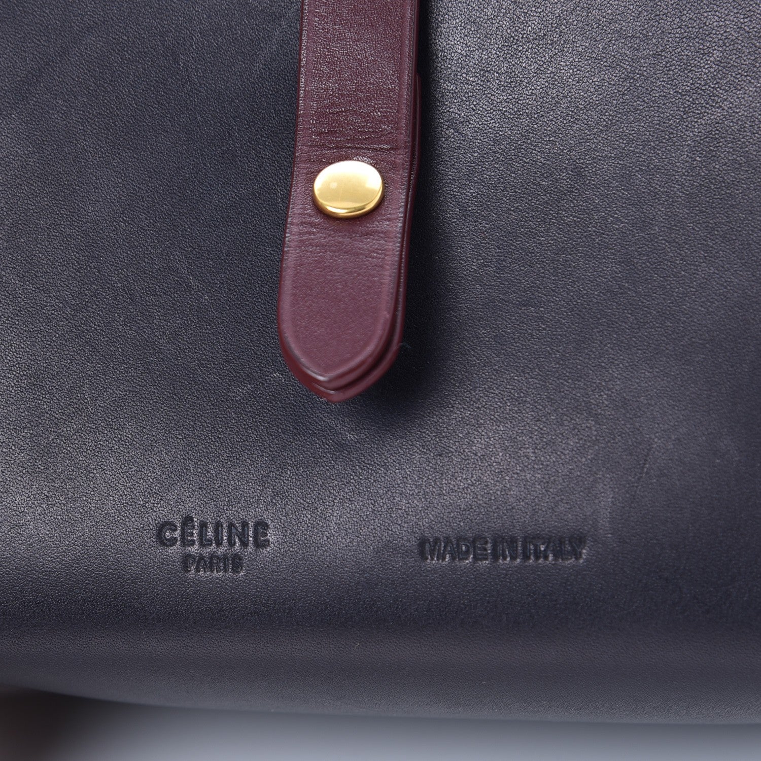 Celine Sleek Calfskin Box On Strap Bag Navy Blue 6 of 8