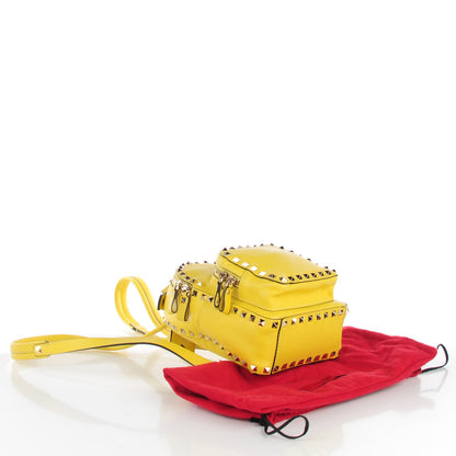 Valentino Garavani Calfskin Mini Rockstud Backpack Light Yellow 4 of 7
