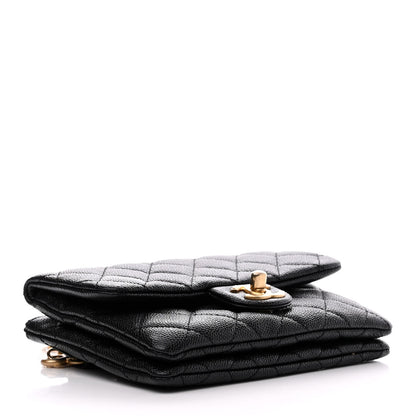 Chanel Shiny Caviar Pick Me Up Flap Belt Bag Black 4 of 12