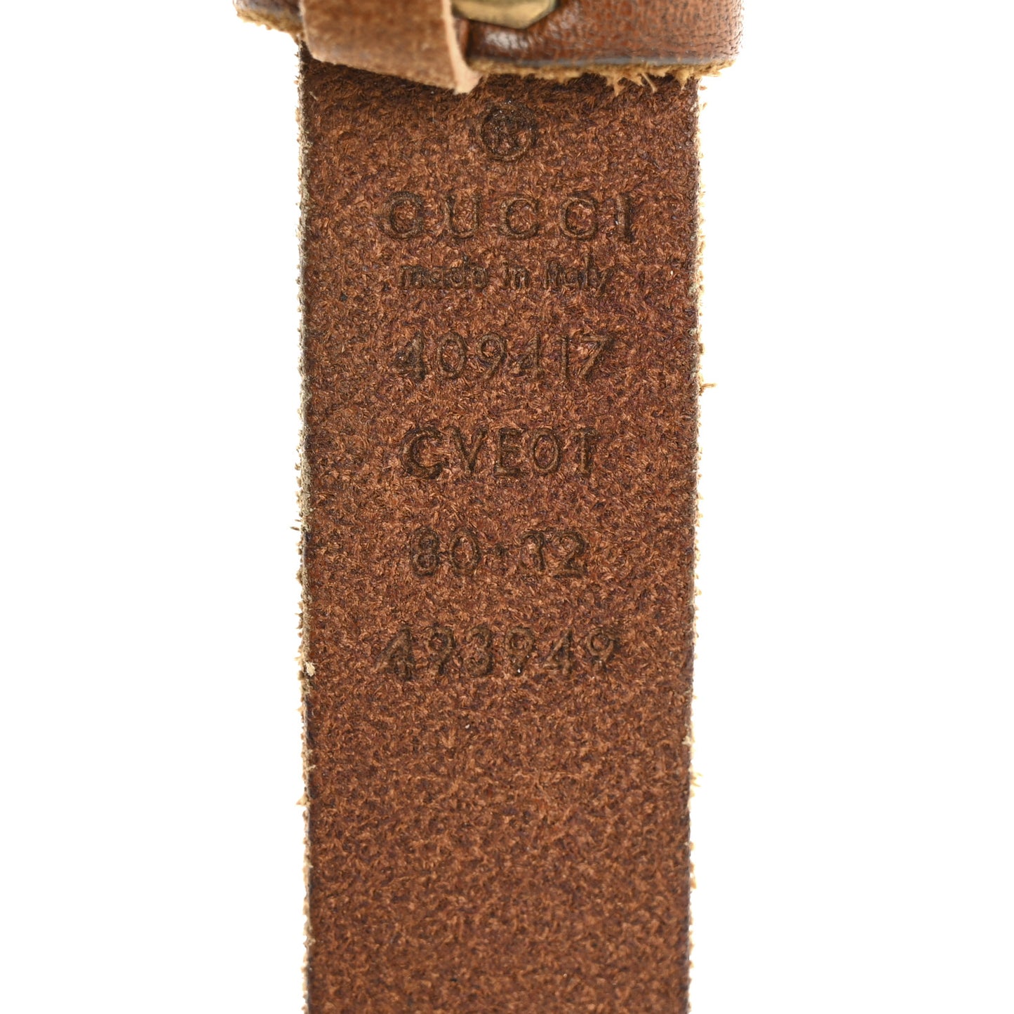 Faded Calfskin Double G 20mm Belt 80 32 Cuir