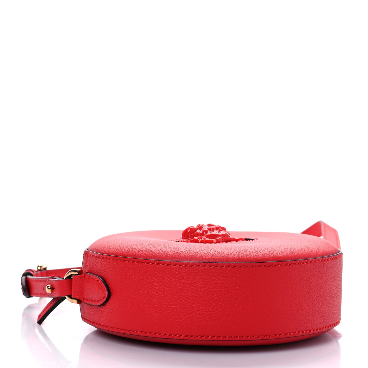 Calfskin La Medusa Round Camera Bag Red