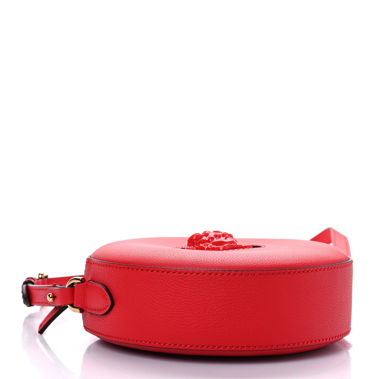Versace Calfskin La Medusa Round Camera Bag Red 4 of 8