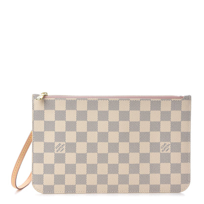 Louis Vuitton Damier Azur Neverfull MM GM Pochette Rose Ballerine 1 of 7