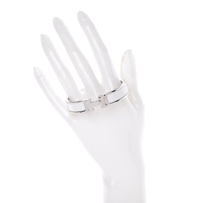 Hermes Enamel Narrow Clic Clac H Bracelet PM White 2 of 5