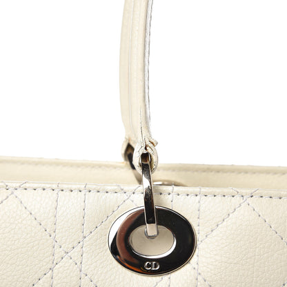Christian Dior Calfskin Cannage Stitched Large East West Lady Dior White 26 of 29