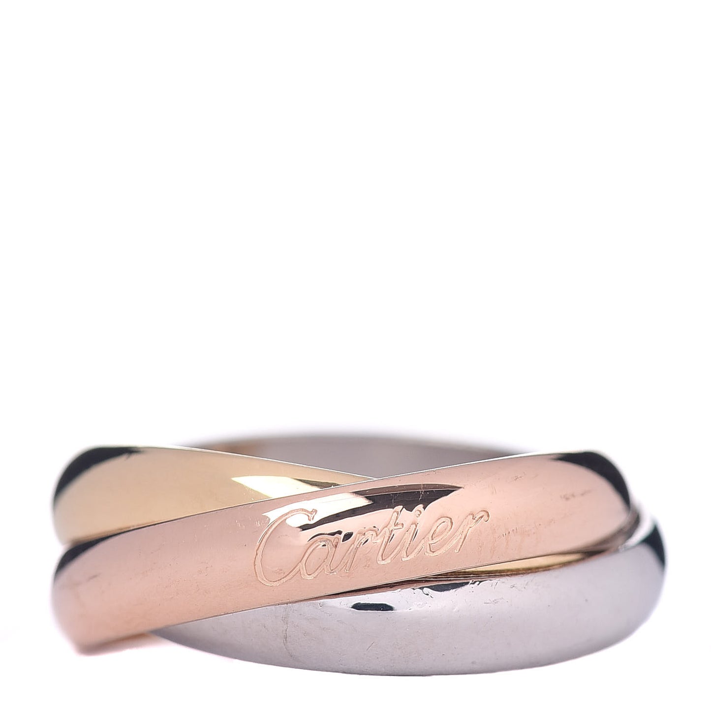 18K Pink Yellow White Gold Classic Trinity Ring 51 5.75