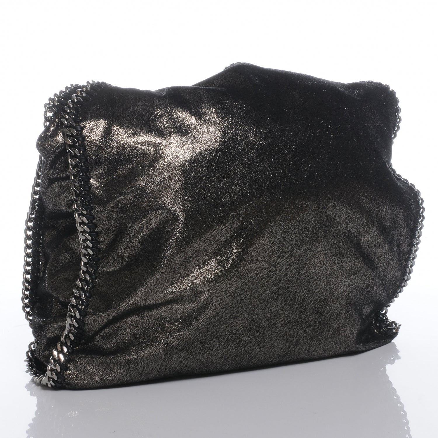 Stella McCartney Faux Leather Falabella Chamois Tote Ruthenium 4 of 8