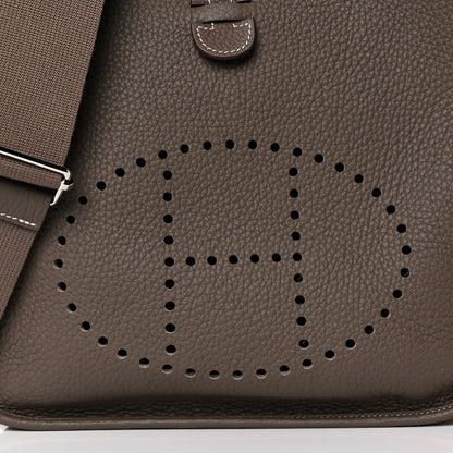 Hermes Taurillon Clemence Evelyne III PM Etoupe 8 of 12