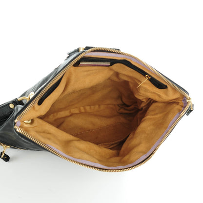 Jimmy Choo Calfskin Marin Foldover Clutch Black 5 of 6
