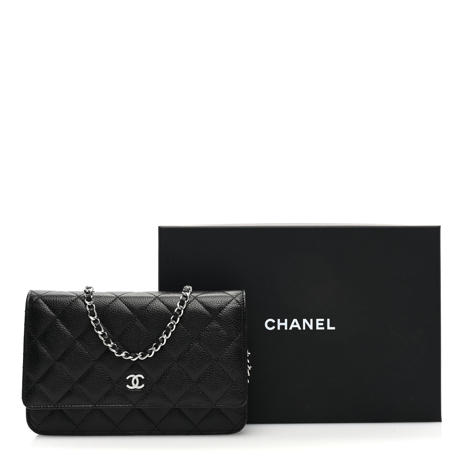 Chanel Caviar Quilted Wallet on Chain WOC Black 11 of 11