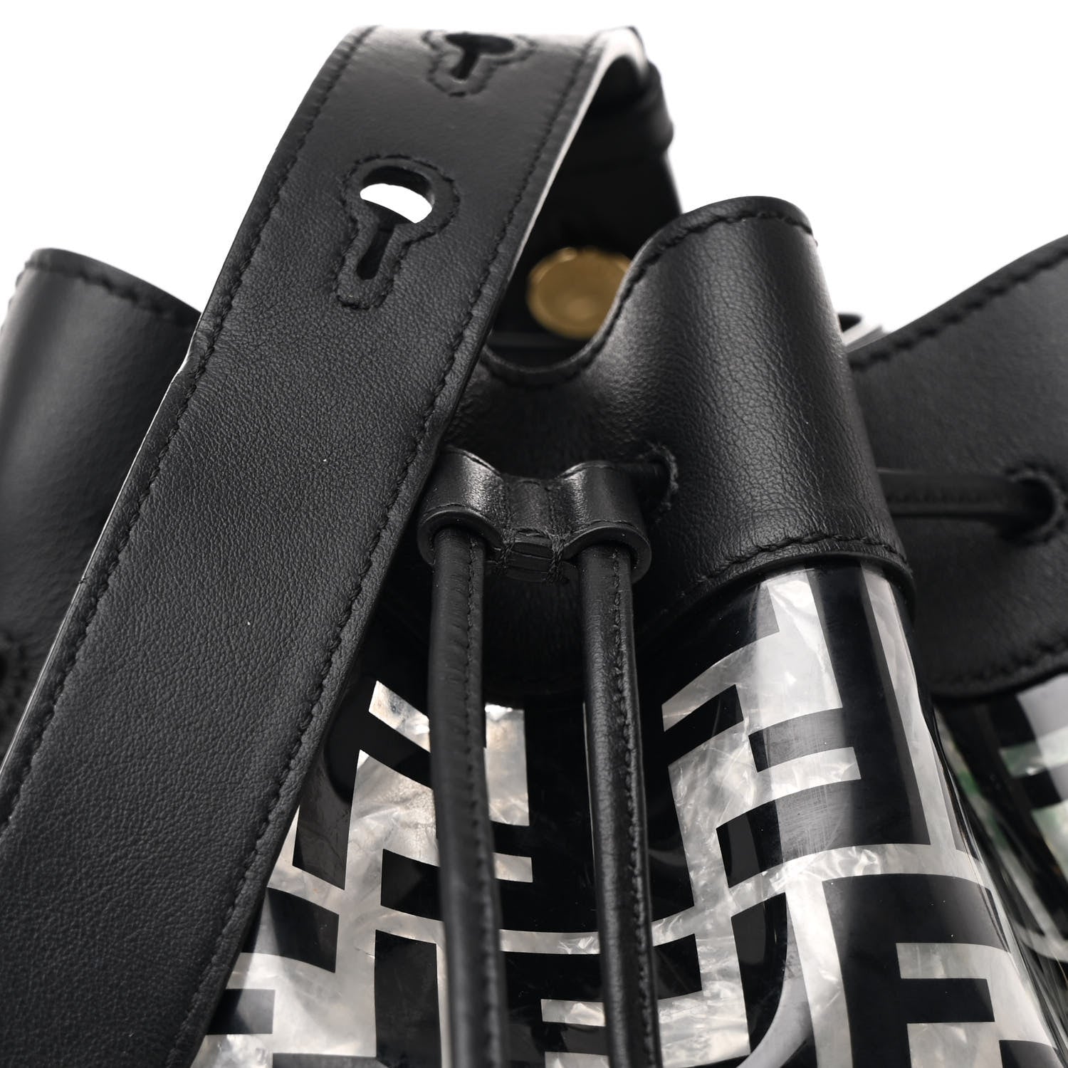 Fendi TPU FF Vitello Grace F is Fendi Grande Mon Tresor Bucket Bag Black 8 of 11