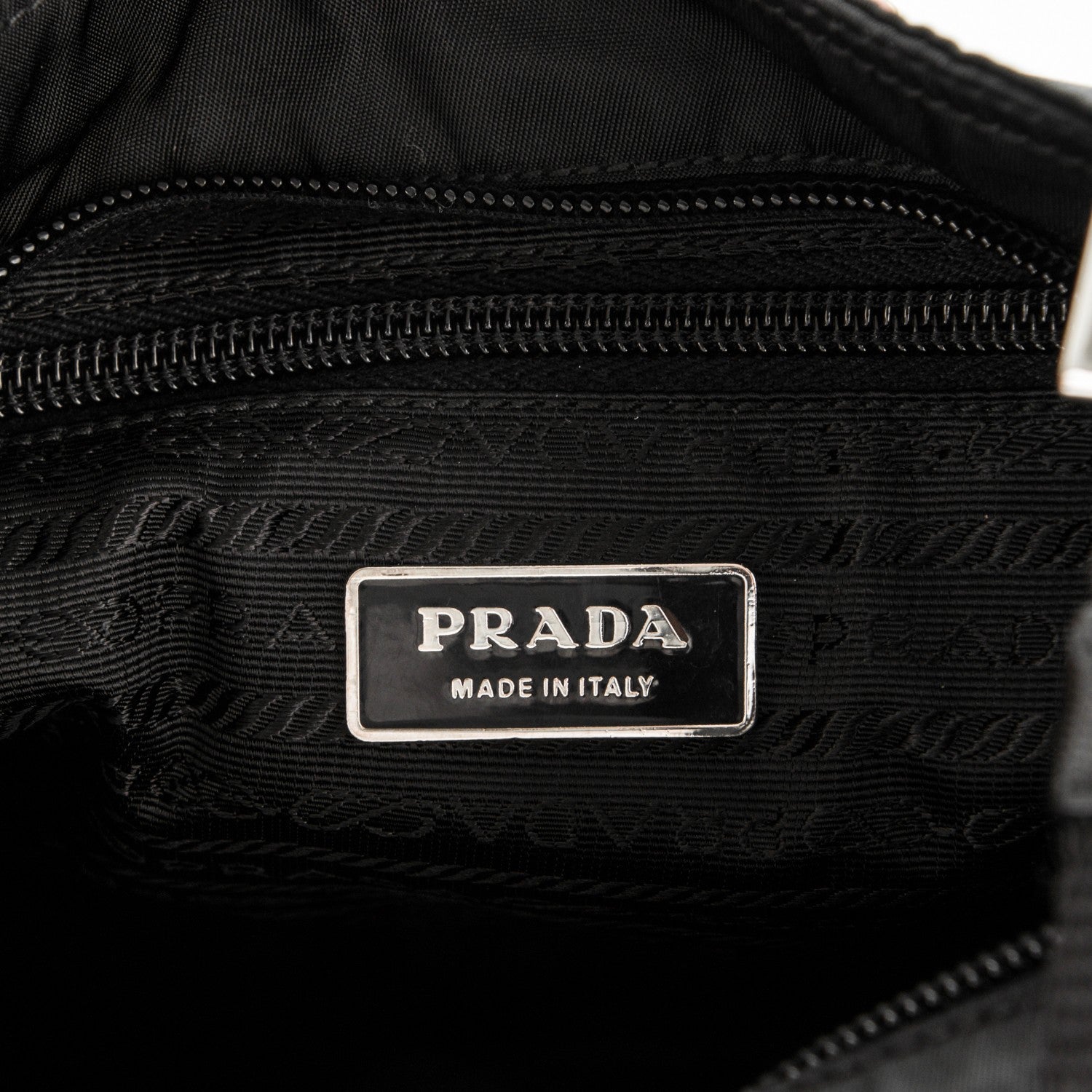 Prada Nylon Vela Flat Messenger Bag Black 6 of 6