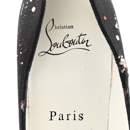 Christian Louboutin Toile Splash So Kate 120 Pumps 36.5 Black 6 of 9