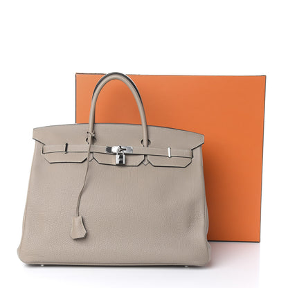 Hermes Togo Birkin 40 Gris Tourterelle 11 of 11