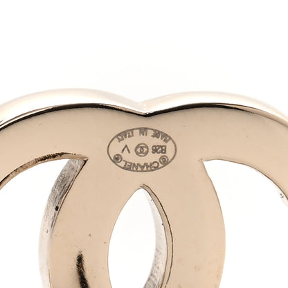 Chanel Metal Crystal CC Earrings Gold 4 of 5