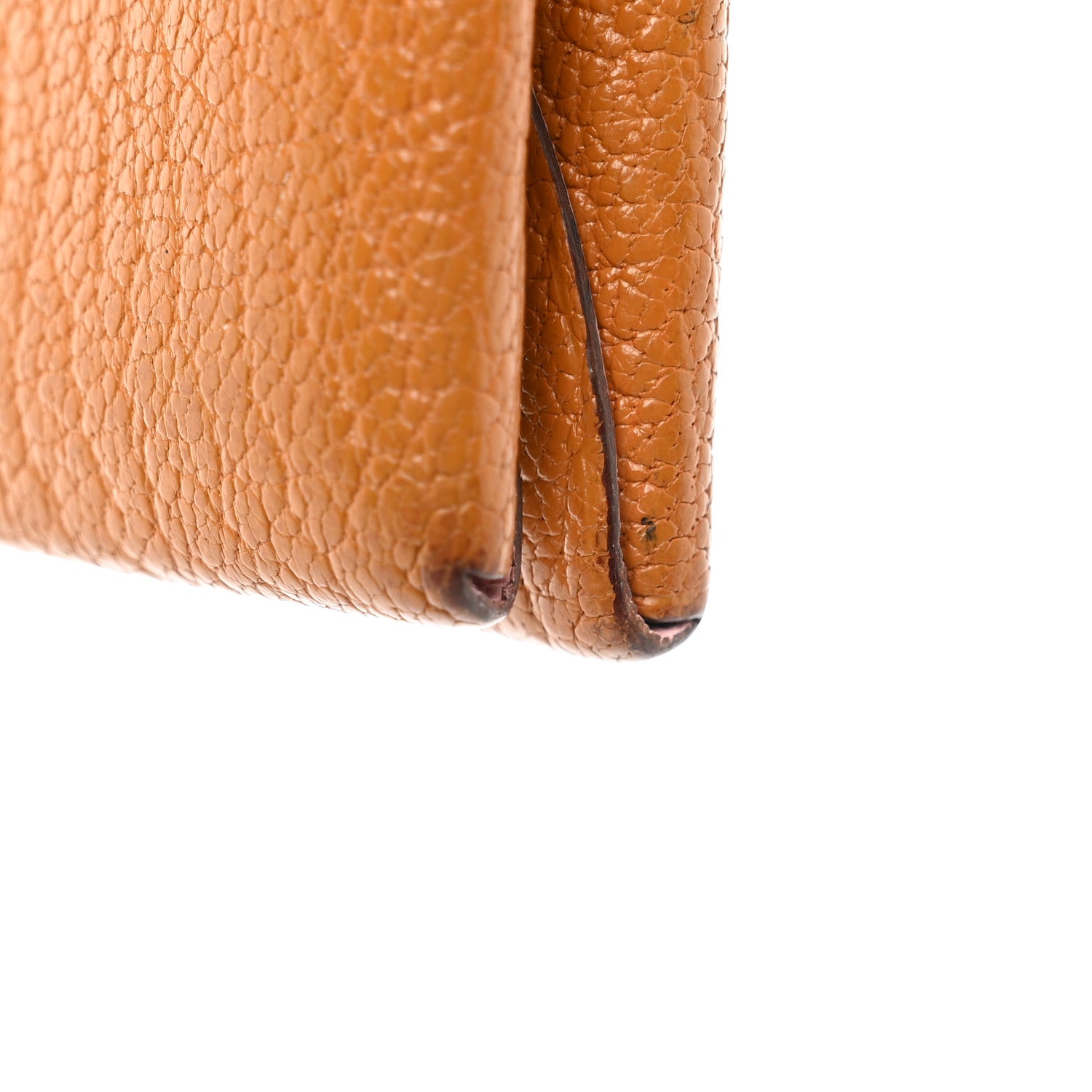 Hermes Chevre Mysore Verso Calvi Duo Card Case Caramel Rose Sakura 8 of 10