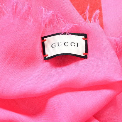 Gucci Modal Silk Gucci Two Shawl Fuxia 3 of 4