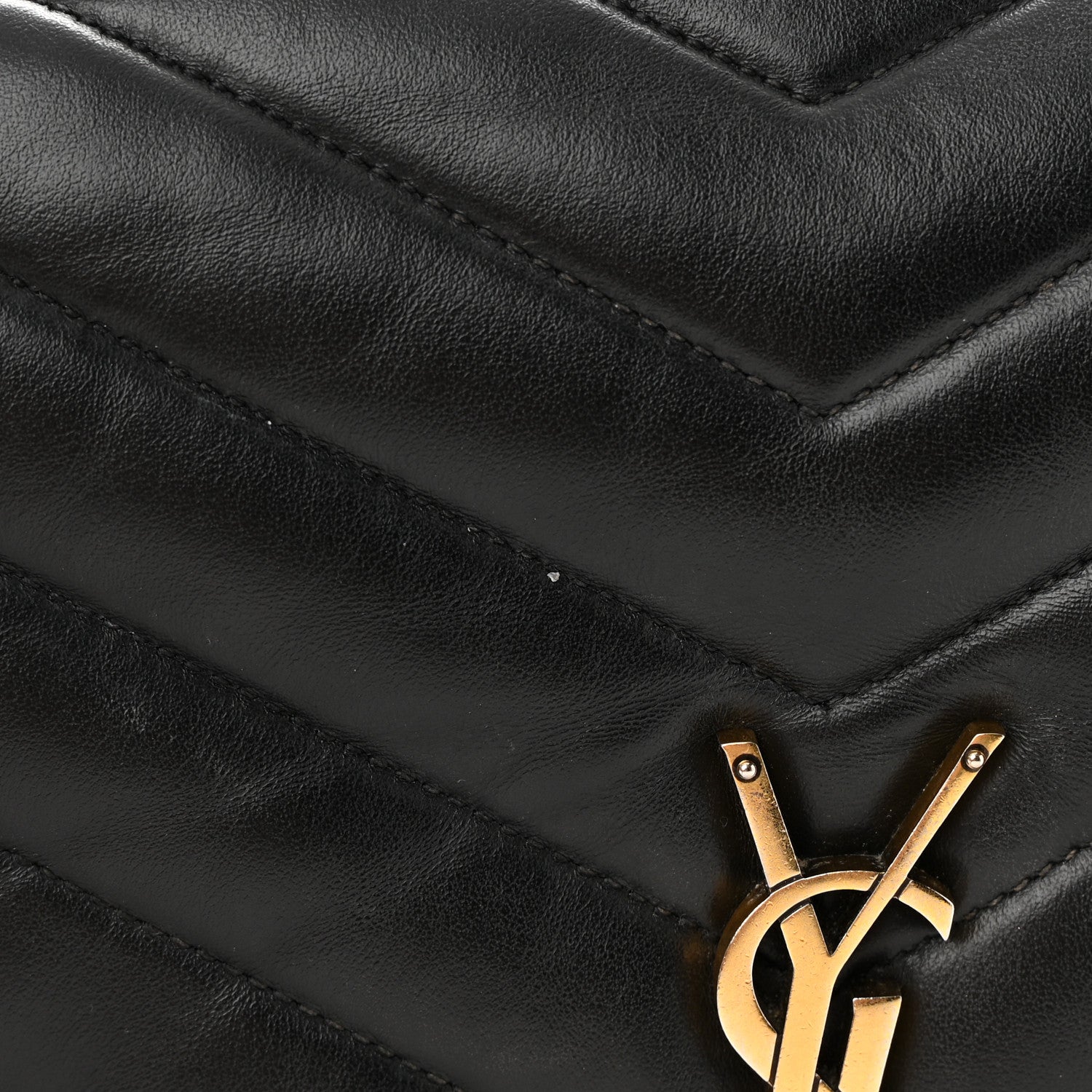 Saint Laurent Calfskin Y Quilted Monogram Medium Loulou Chain Satchel Black 21 of 21
