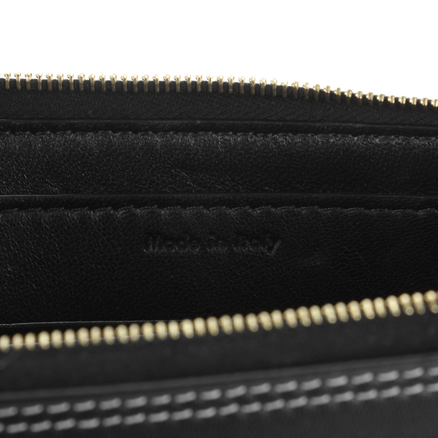 Smooth Calfskin Ring Clutch w Dragonne Black