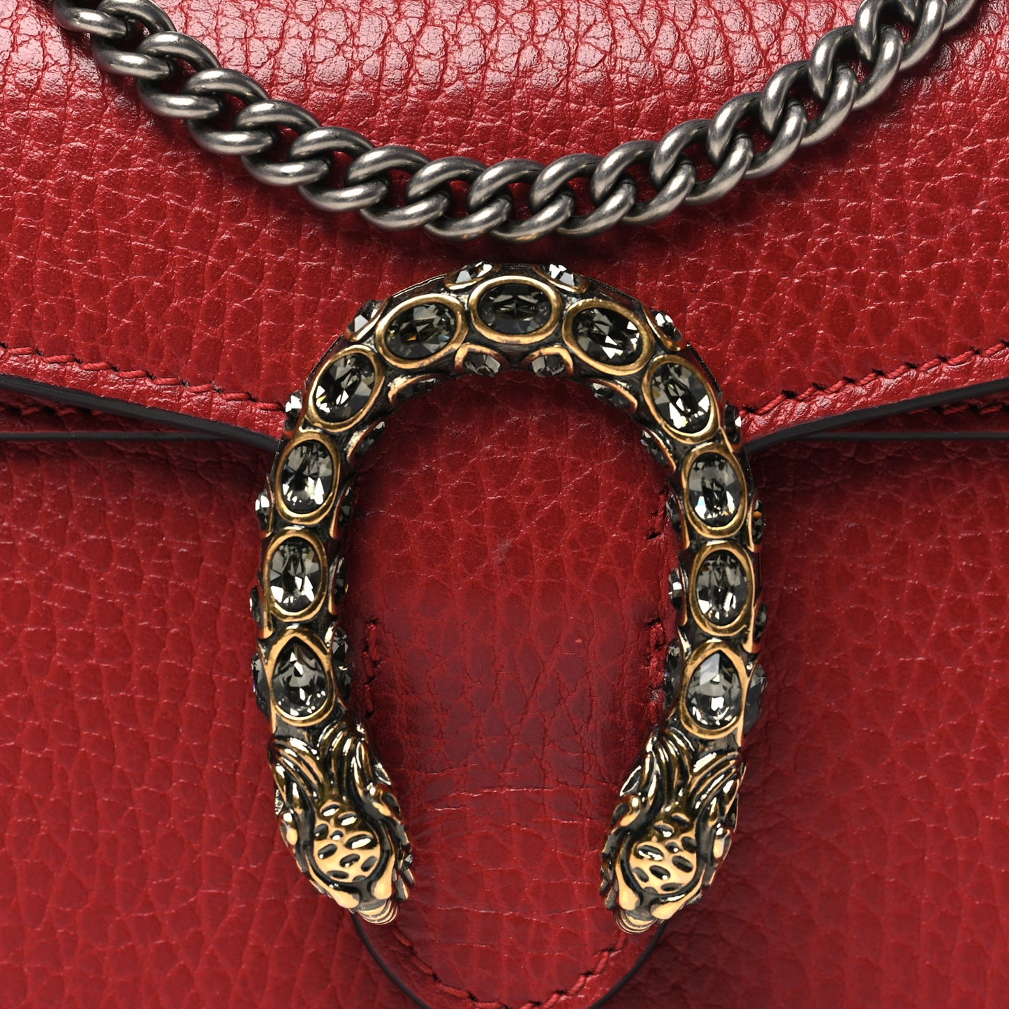 Calfskin Super Mini Dionysus Shoulder Bag Hibiscus Red