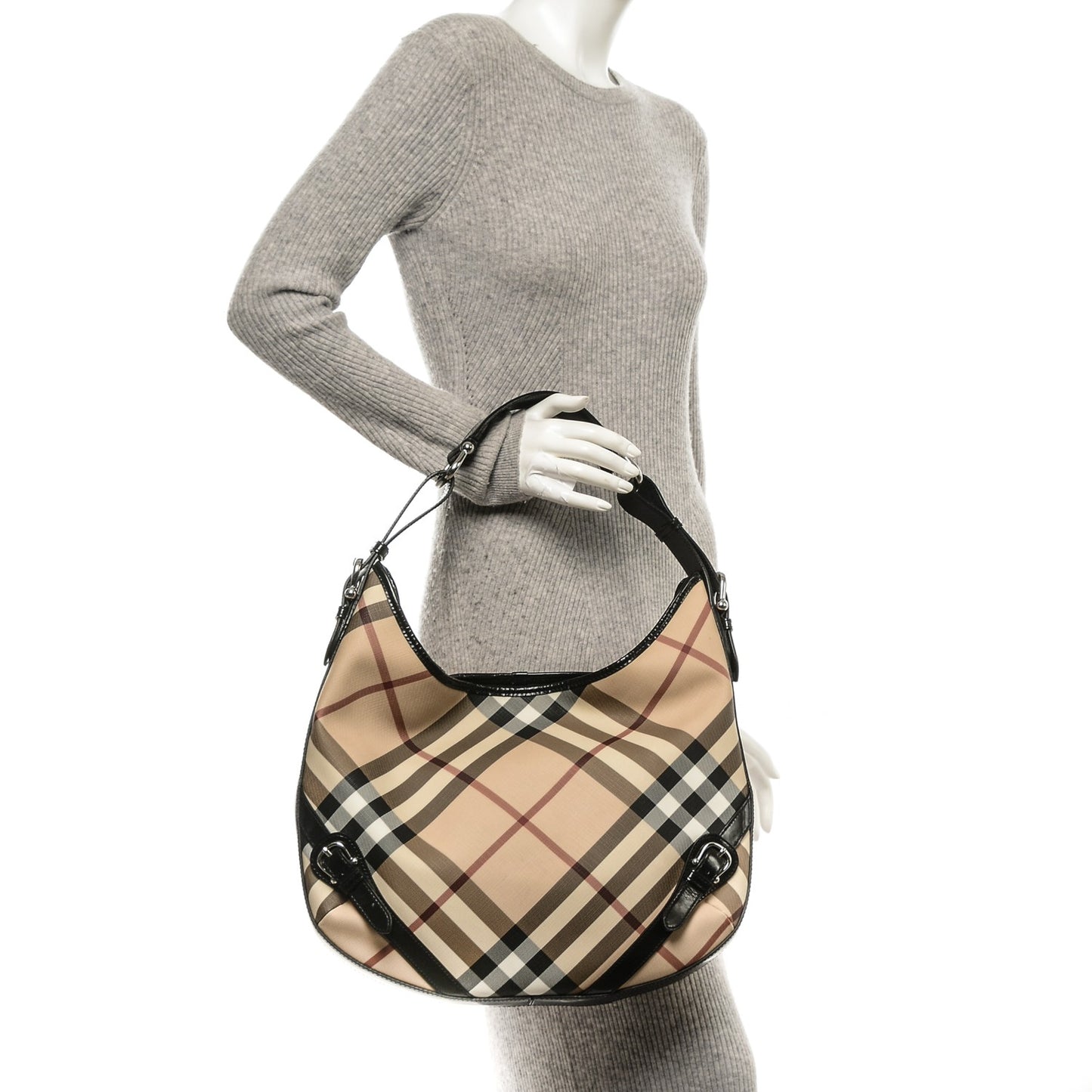 Supernova Check Large Larkin Hobo Black