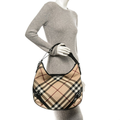 Burberry Supernova Check Large Larkin Hobo Black 2 of 8