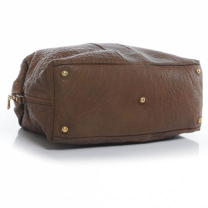 Saint Laurent Pebbled Lambskin Easy Sac Brown 4 of 7
