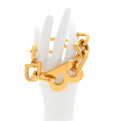 Balenciaga Metal B Chain Bracelet M Gold 2 of 4