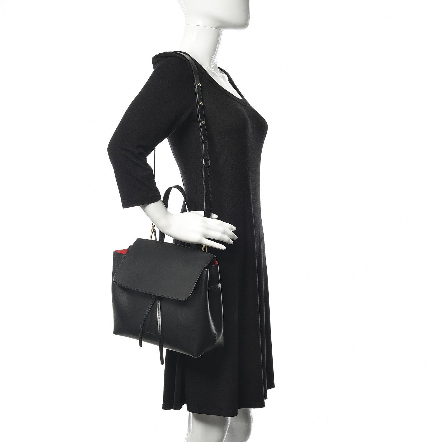Mansur Gavriel Calfskin Mini Lady Bag Black Flamma 2 of 14