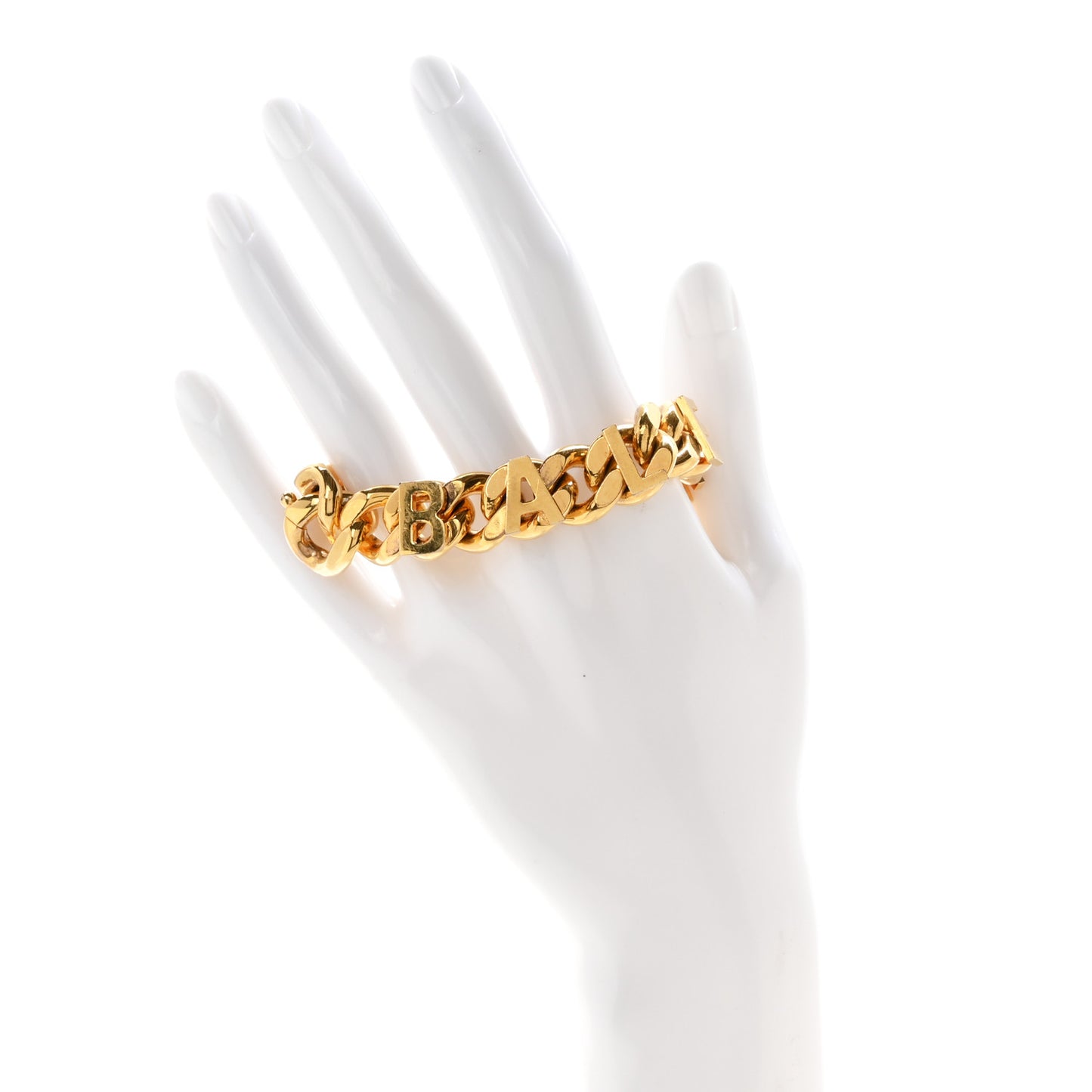 Metal Logo Chain Bracelet M Gold