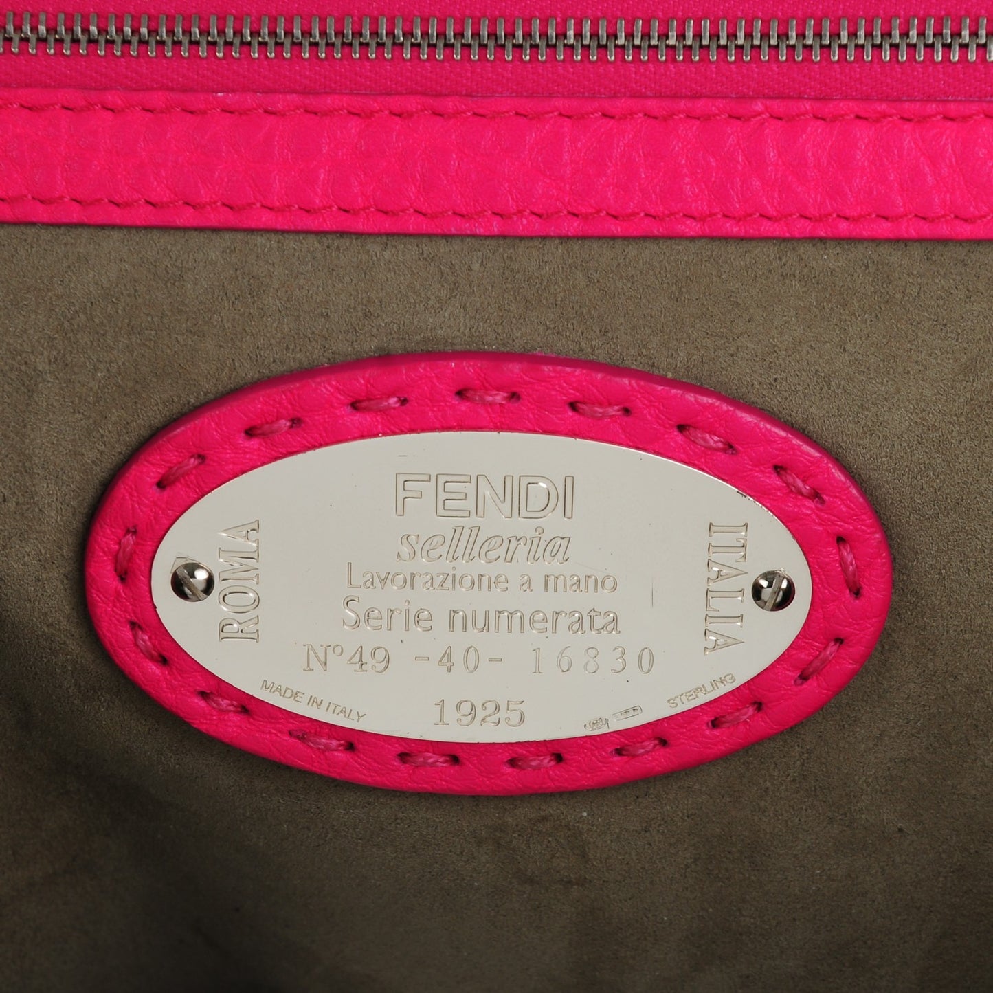 Calfskin Romano Selleria Adele 1328 Bag Fuchsia