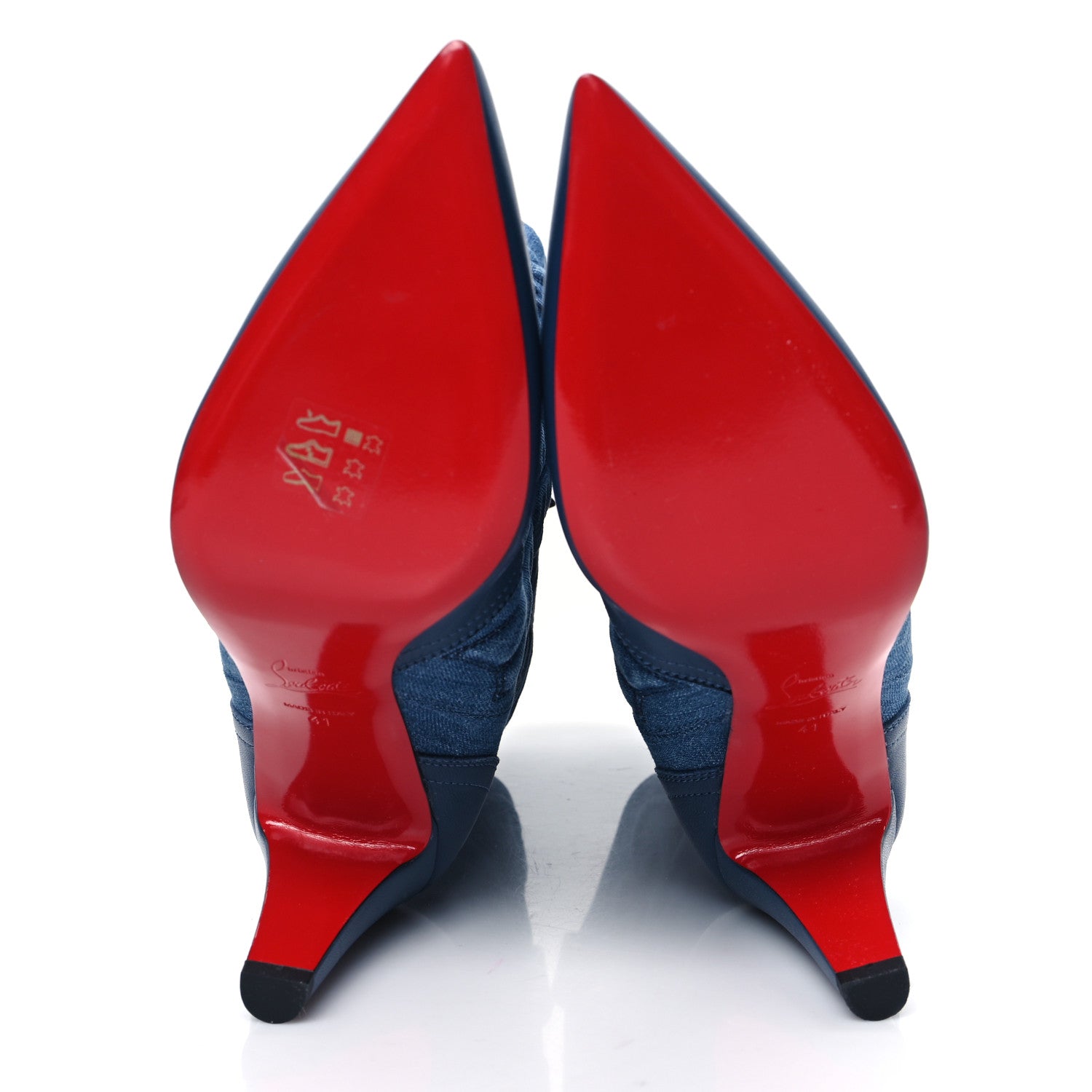 Christian Louboutin Nappa Denim Santiabooty 85 Boots 41 Blue 5 of 8