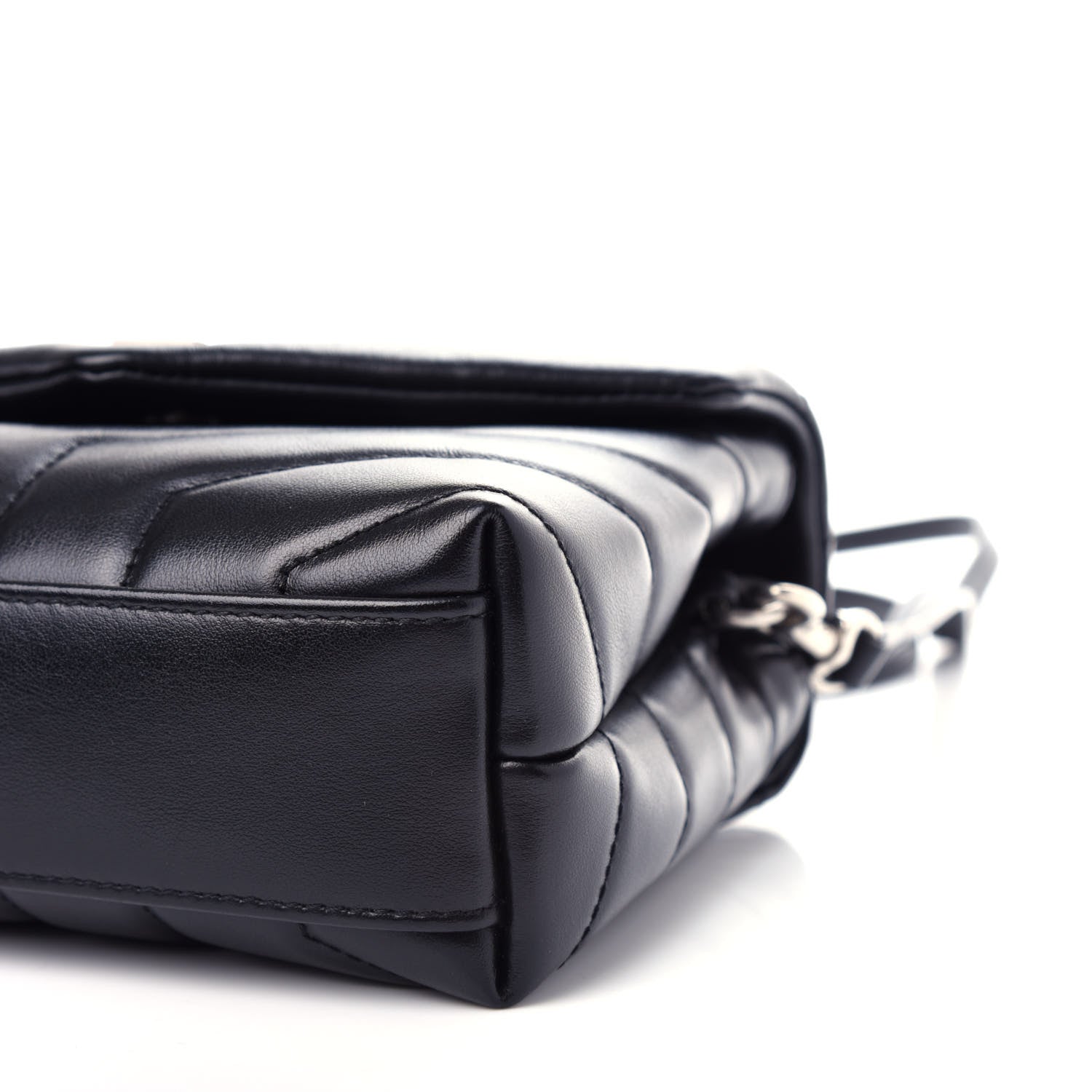 Saint Laurent Calfskin Y Quilted Monogram Toy Loulou Crossbody Bag Black 11 of 13