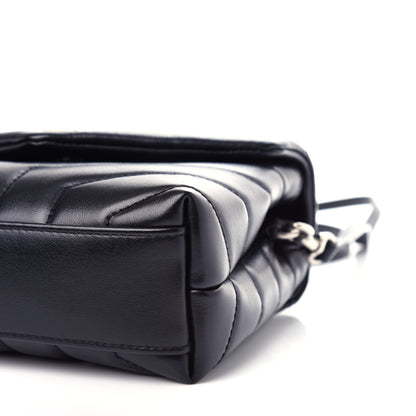 Saint Laurent Calfskin Y Quilted Monogram Toy Loulou Crossbody Bag Black 11 of 13