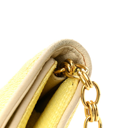 Chanel Straw Woven Quilted Flap Yellow 14 of 21