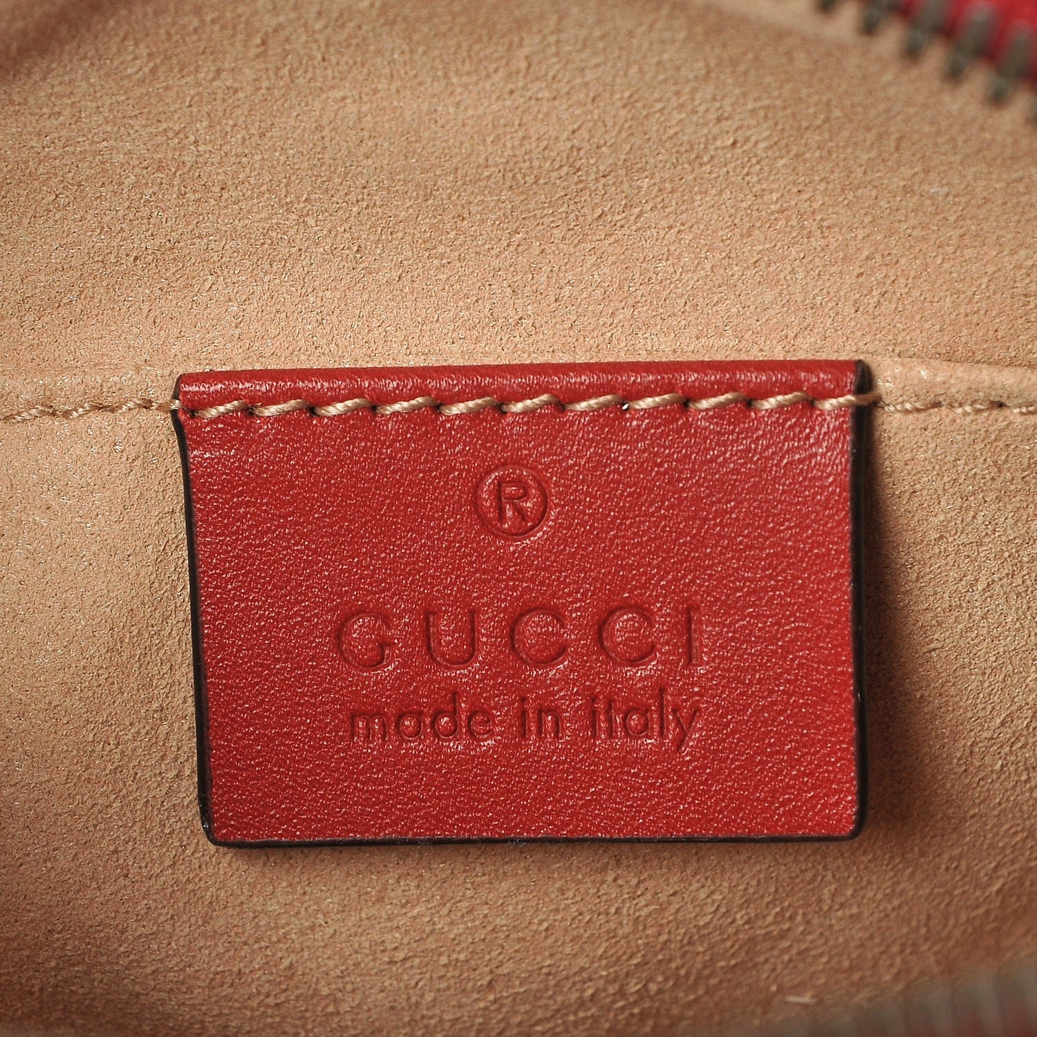 Gucci Calfskin Matelasse GG Marmont Belt Bag 85 34 Hibiscus Red 6 of 7