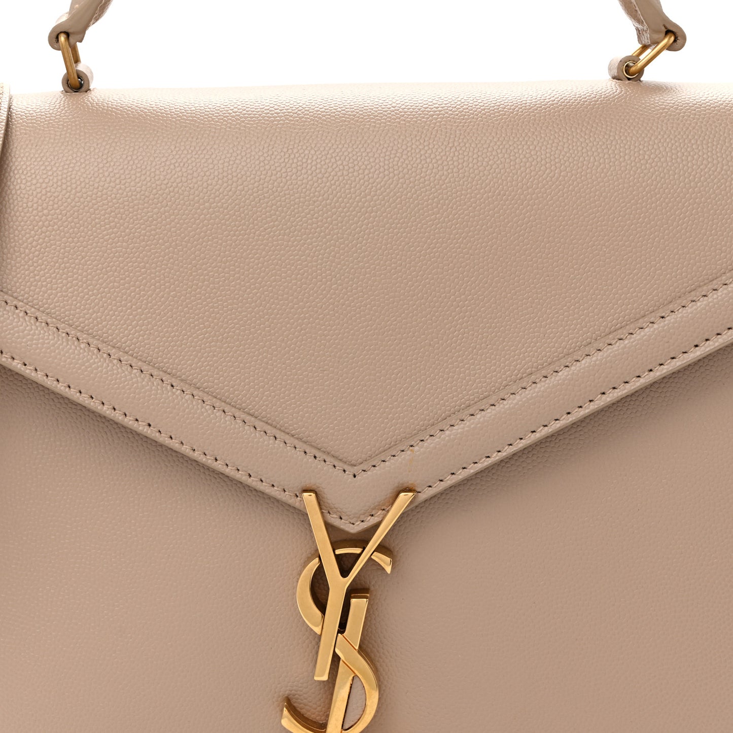Grain de Poudre Medium Classic Monogram Cassandra Top Handle Dark Beige